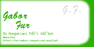 gabor fur business card