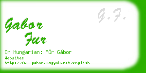 gabor fur business card
